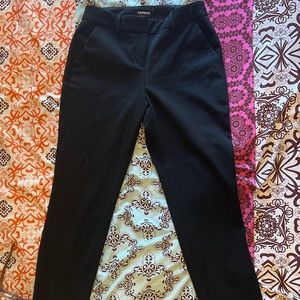 Express columnist ankle mid rise pant, black
